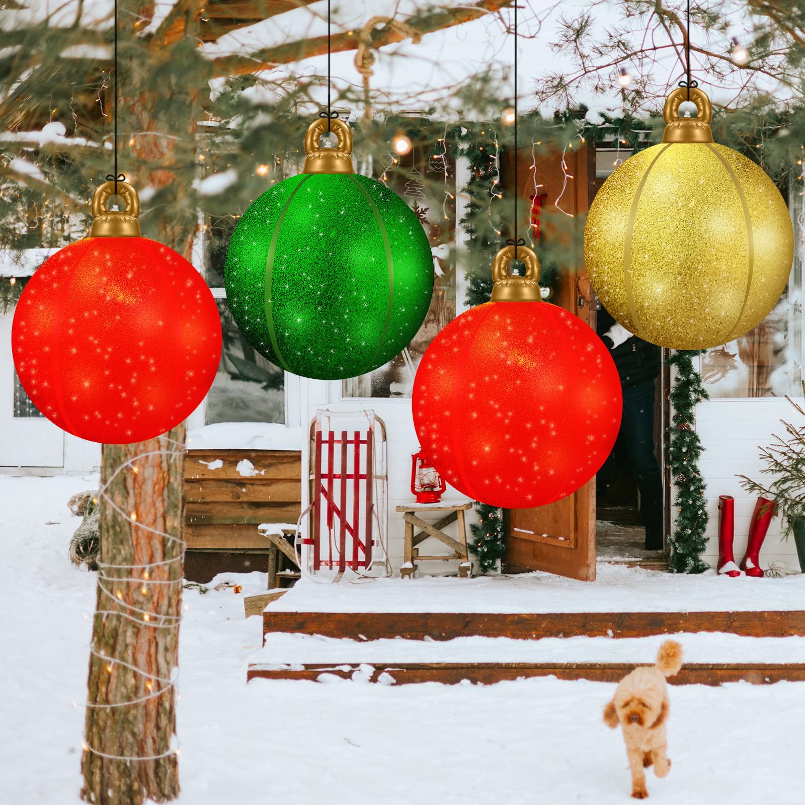 Btanadi ornament beside walkway illustrating 24-inch size and scale