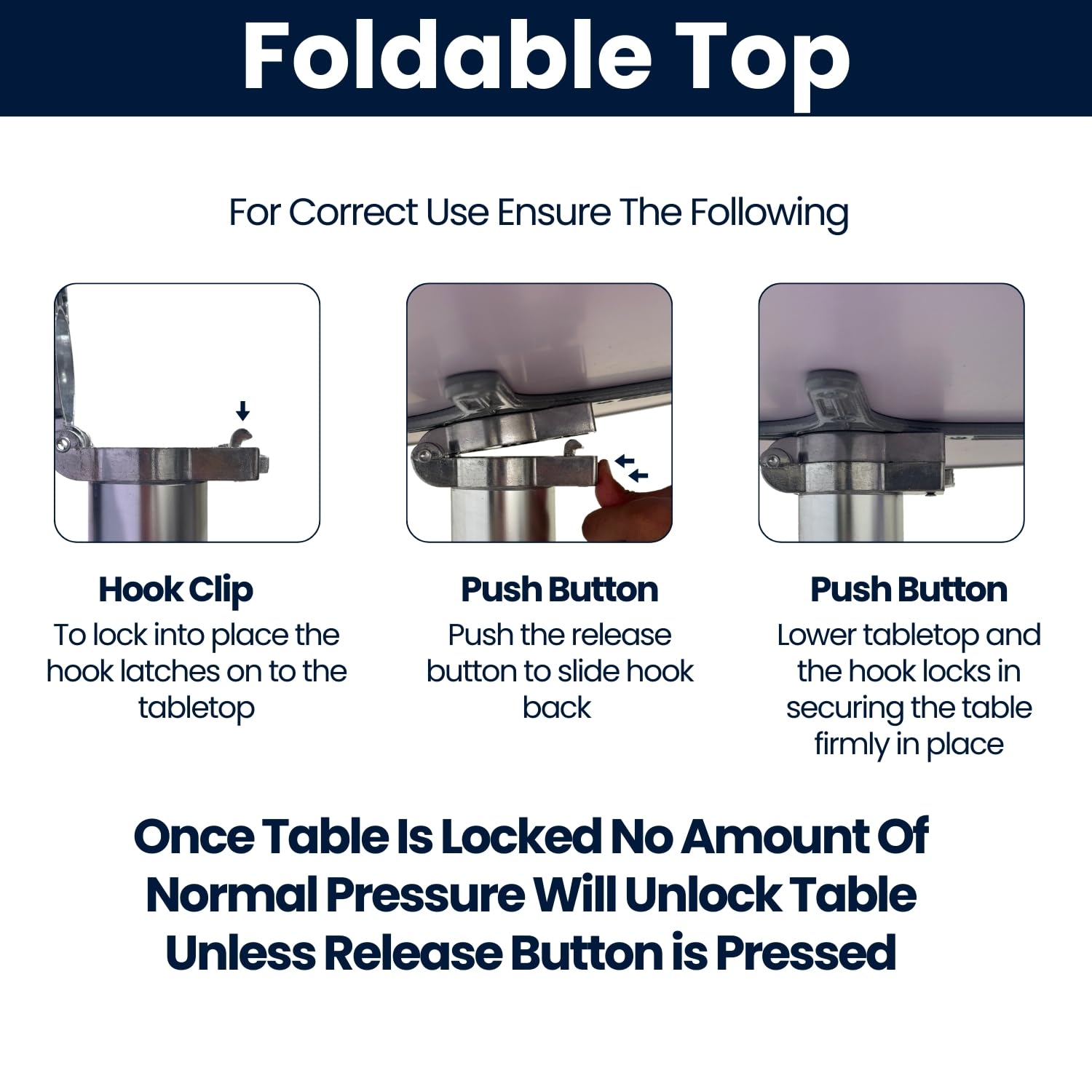 BTEXPERT latch action image demonstrating flip-top mechanism for fast space saving