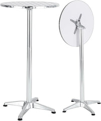 BTEXPERT front view of round bar table showing compact commercial design and stability