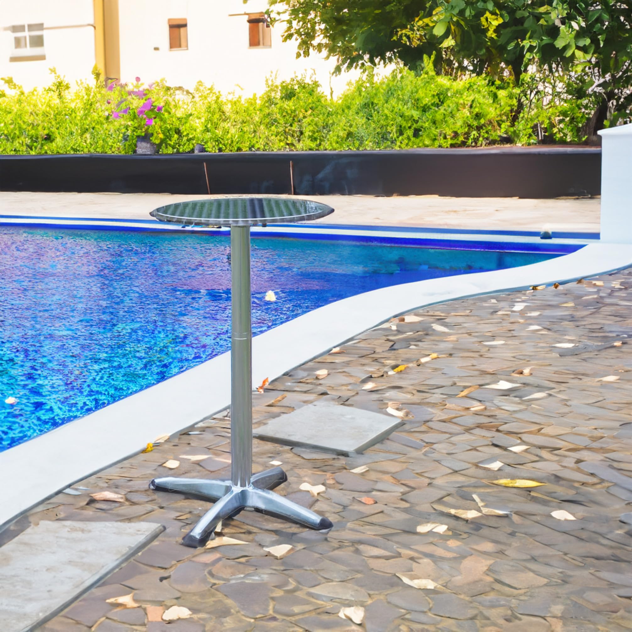 BTEXPERT close-up of stainless-steel tabletop highlighting easy-clean durable surface