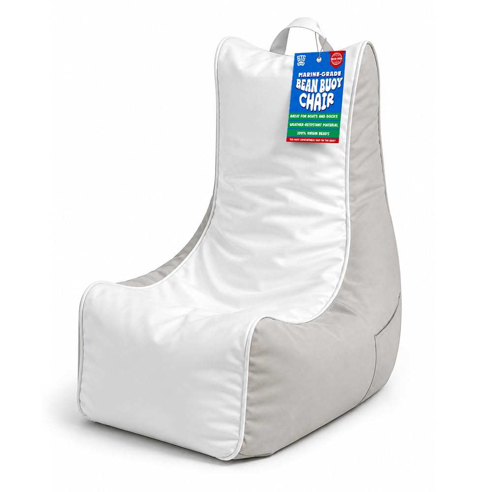 BTG GEAR front view of bean buoy chair showing stable wedge shape and comfort