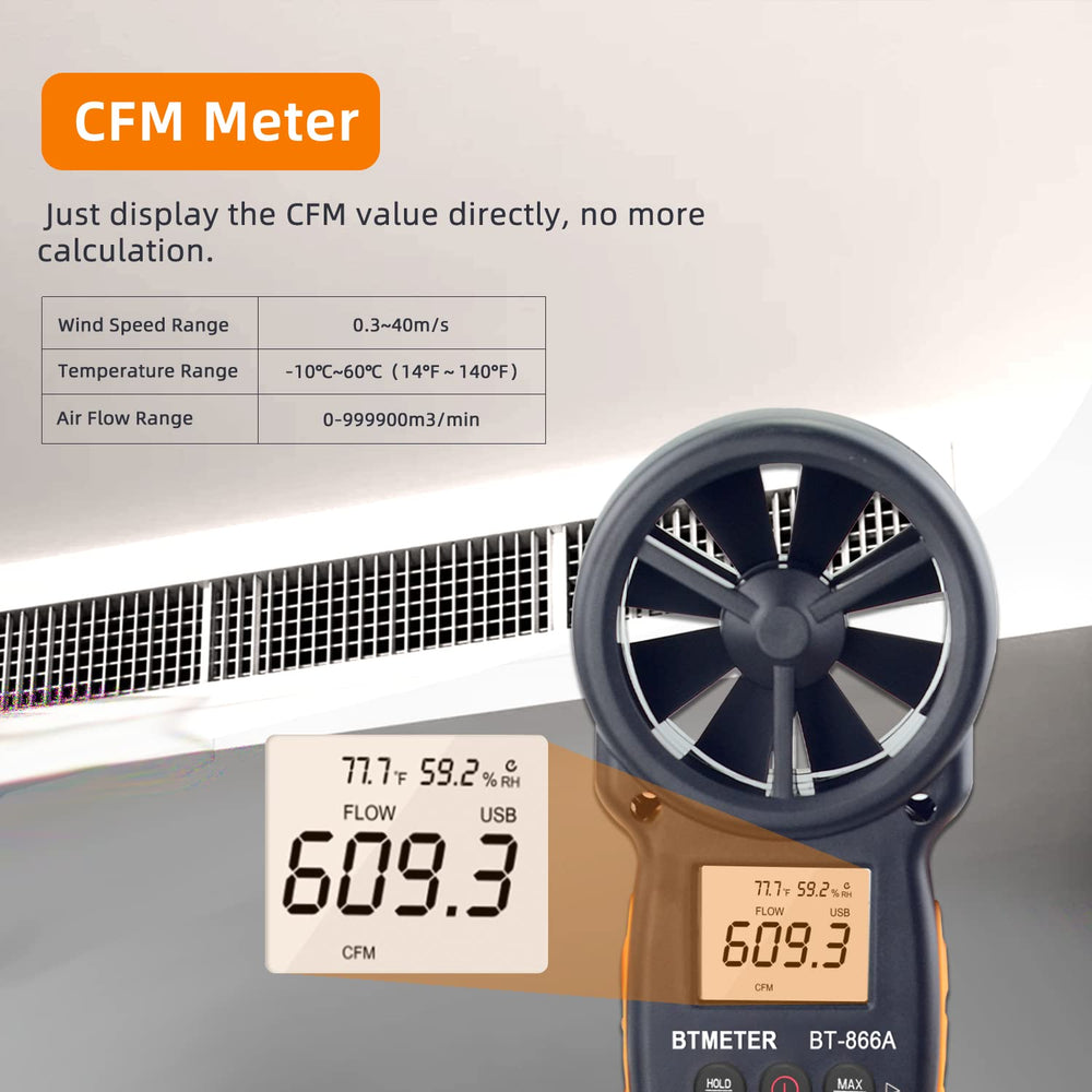 BTMETER 866A backlit screen in use for clear visibility on job sites