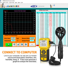 BTMETER vane probe close-up highlighting sensor blades for accurate measurement