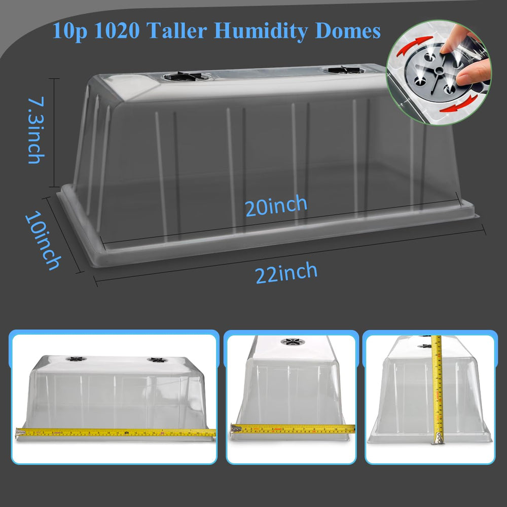 BTPLASTIK dome on 10x20 tray in use keeping warmth and moisture consistent
