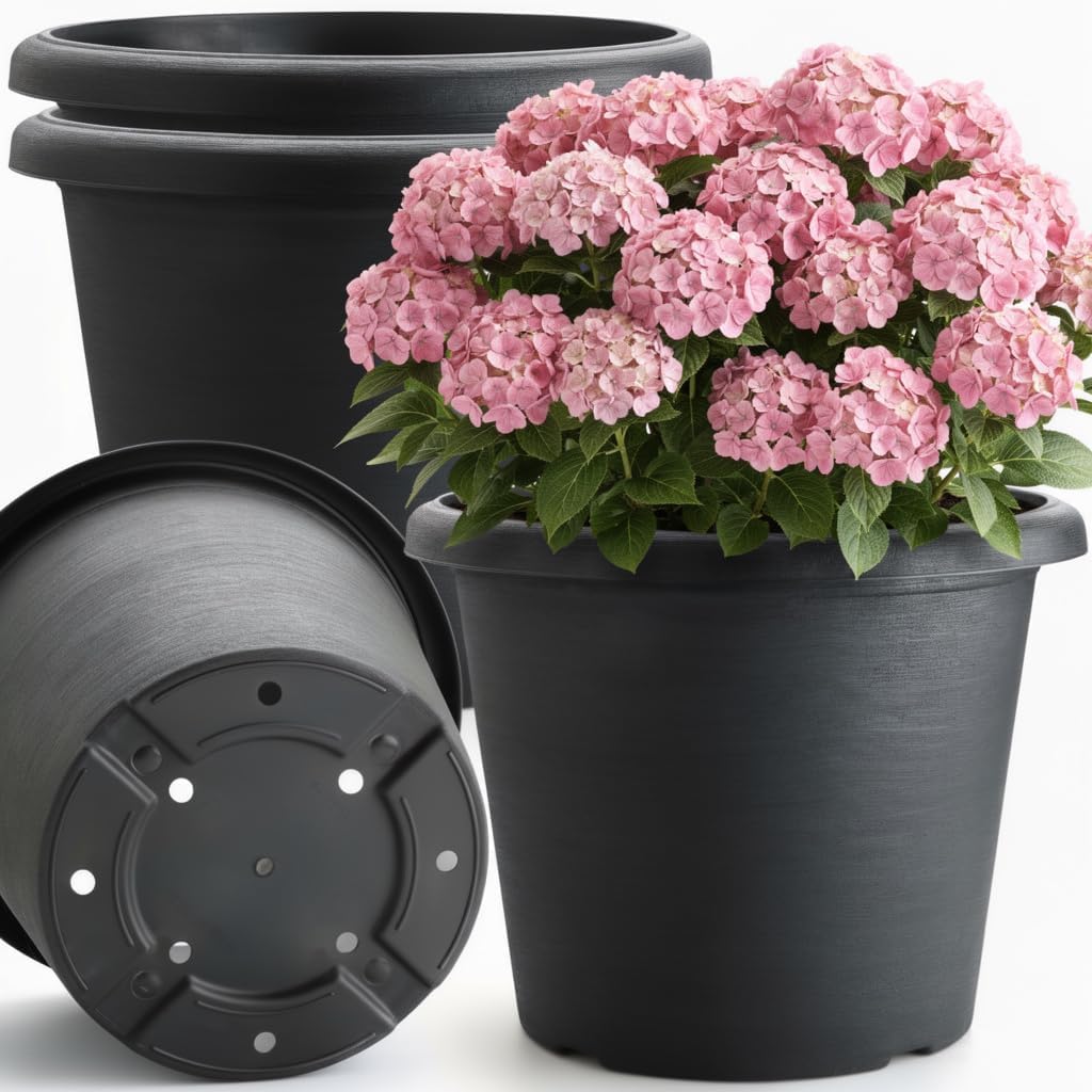 BTPLASTIK front view 14 inch planter showing modern microcement look and durability