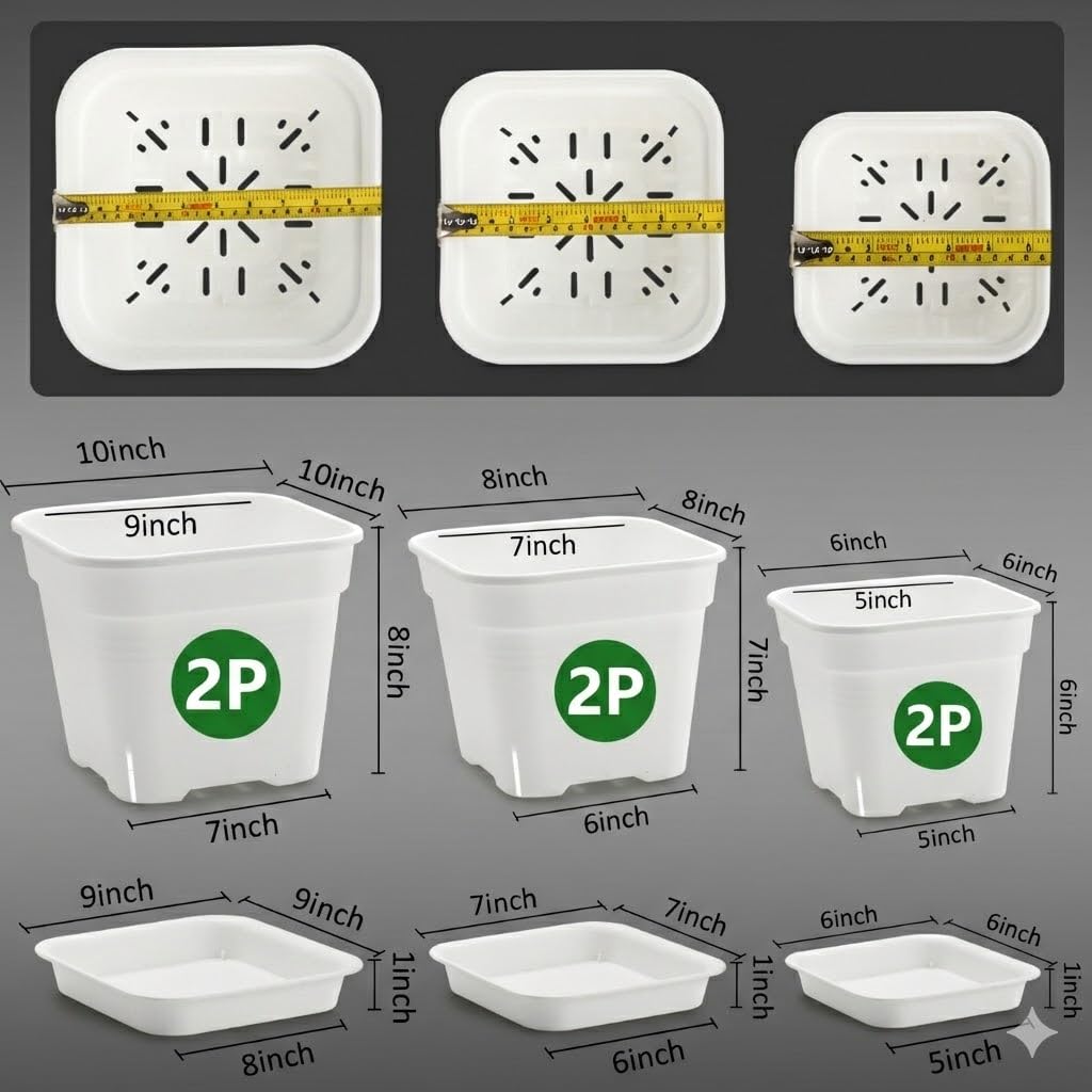 BTPLASTIK three sizes lined up maximizing soil volume and space