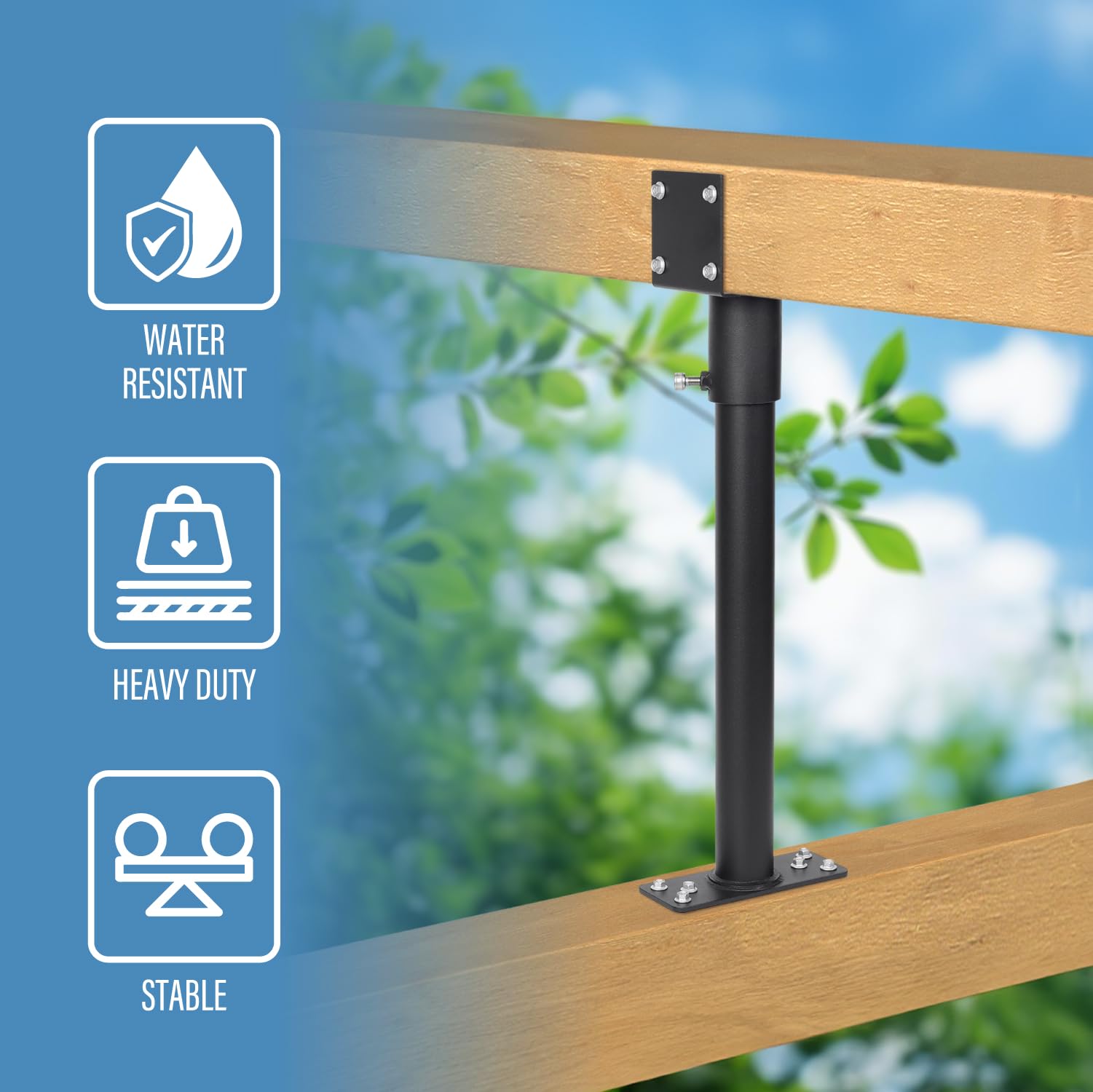 BTRAM flange detail with screws showing reliable wood-mount fastening