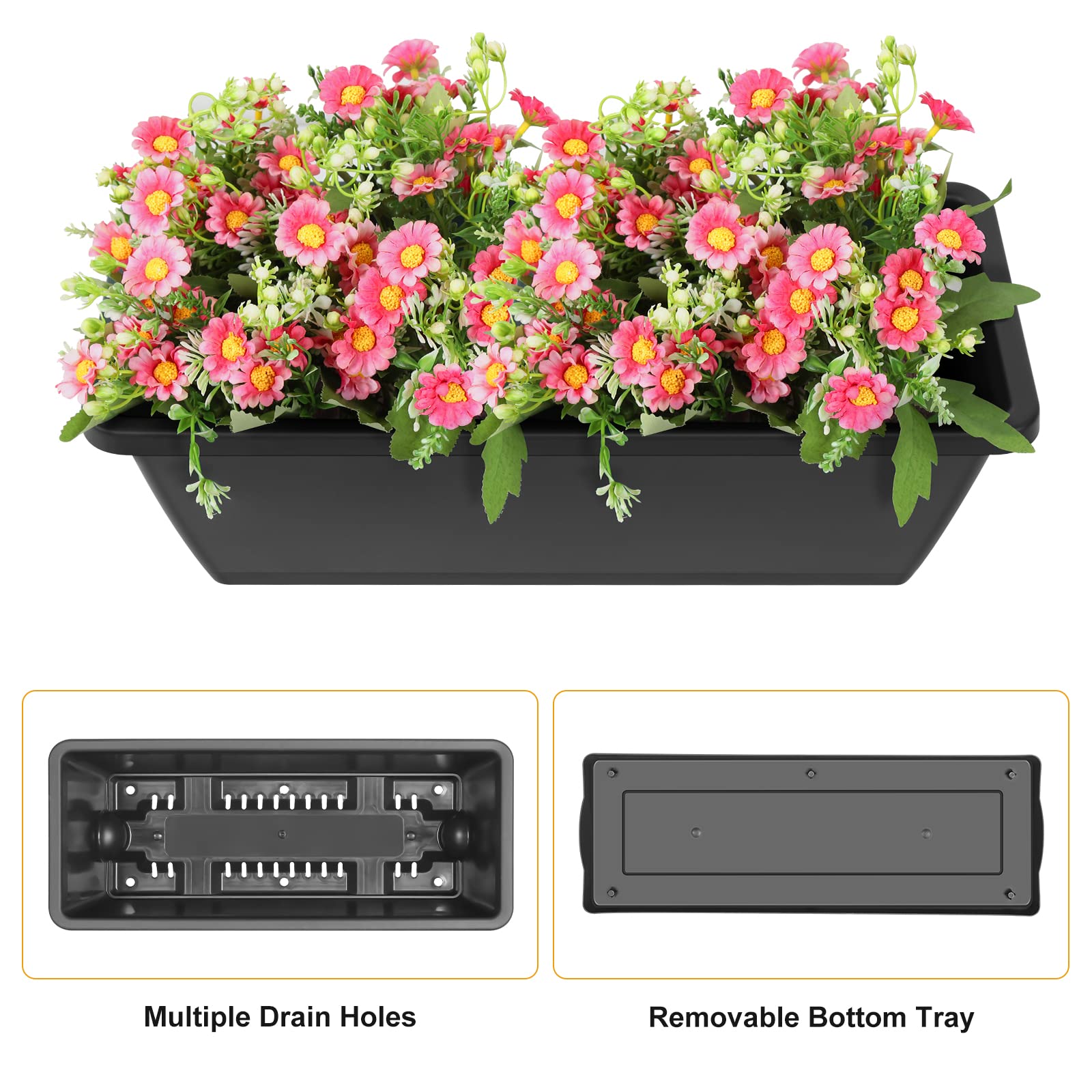 BTY hand beside planter showing size and ergonomic height advantage