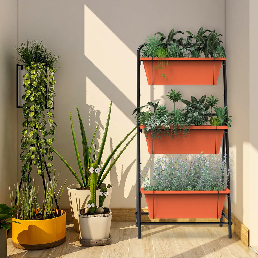 BTY lifestyle balcony display with pots adding curb appeal and space-saving greenery