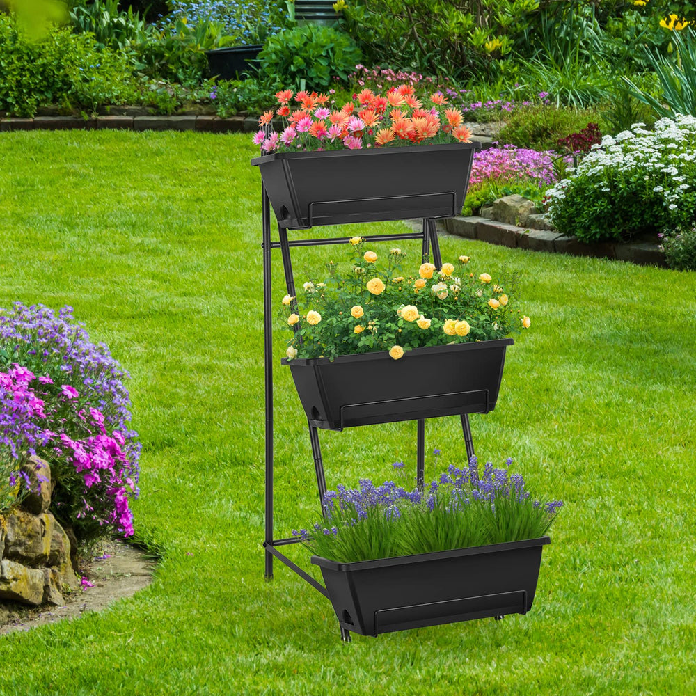 BTY scale view with hand planting highlighting planter size and easy access