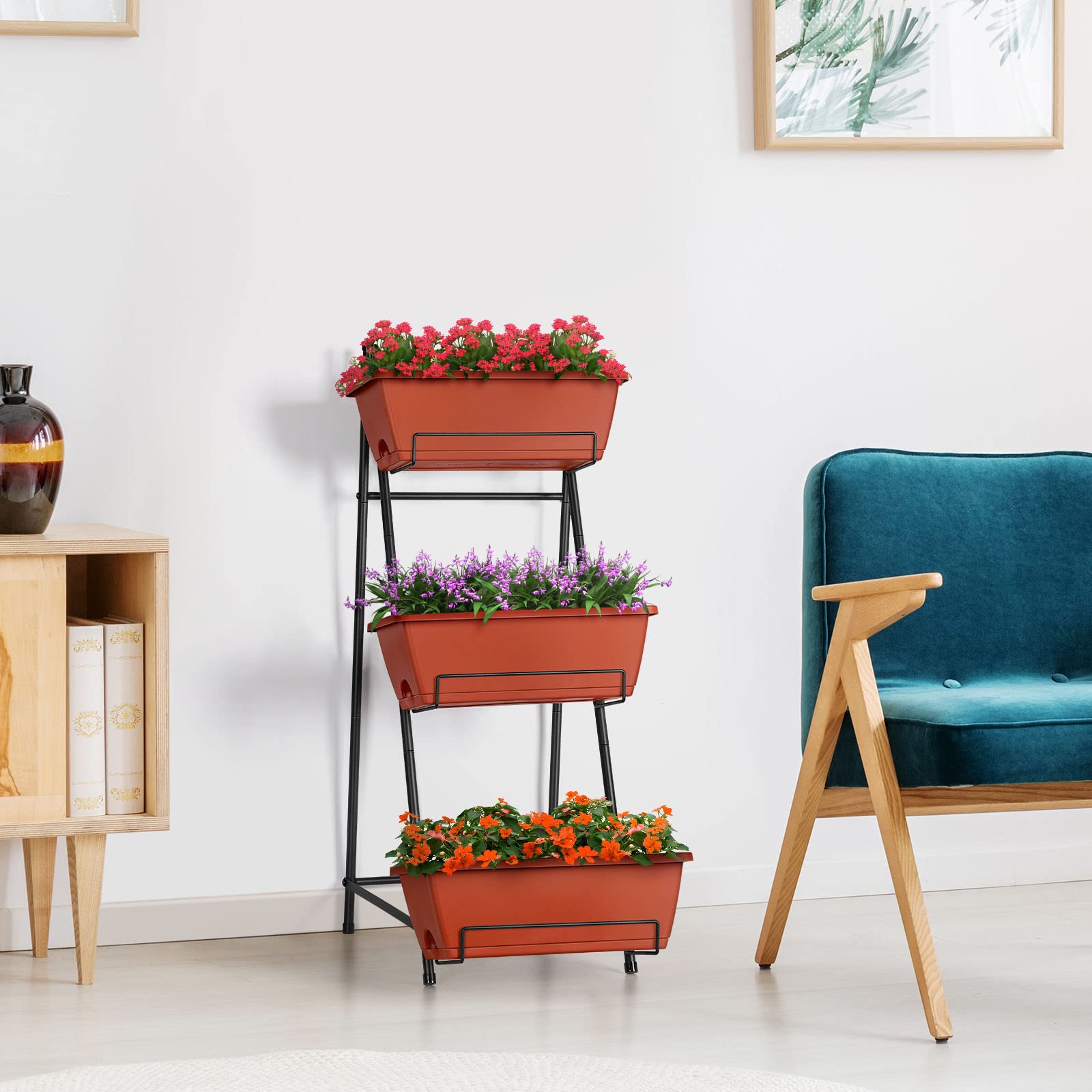 BTY planter with hands for scale showing compact footprint and easy assembly size