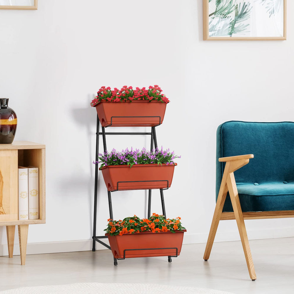 BTY planter with hands for scale showing compact footprint and easy assembly size