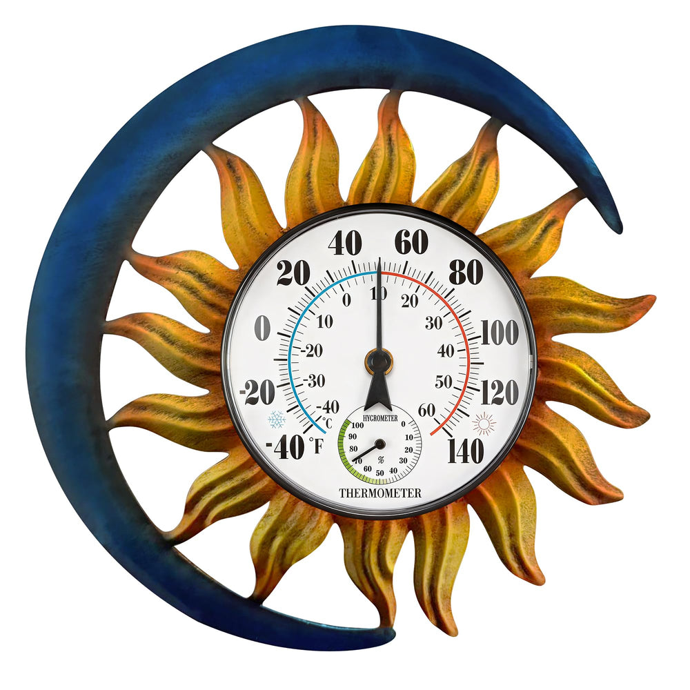 BUARO8AGA front view showing sun moon dial and clear dual readings for easy monitoring