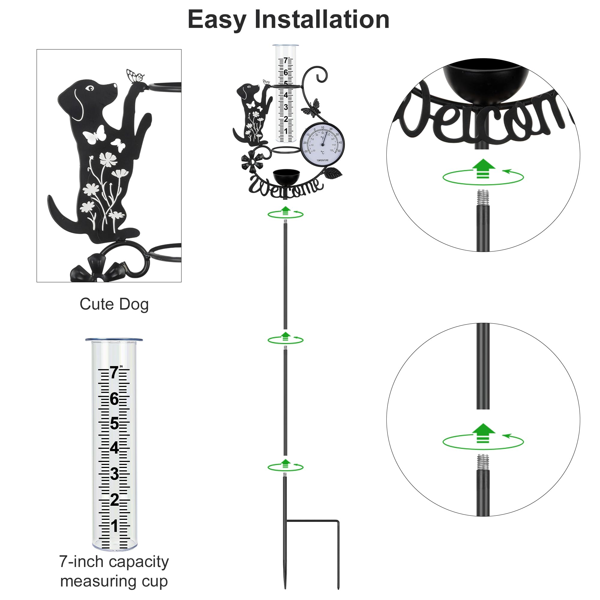 BUARO8AGA sturdy metal stake and base detail for stable outdoor placement