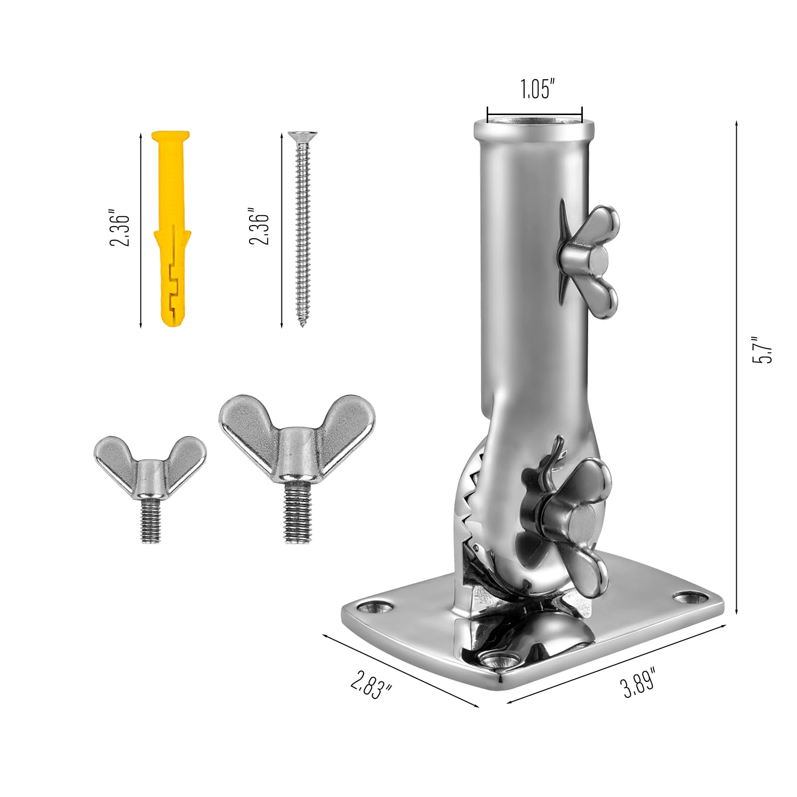 Bubblythe bracket next to ruler showing compact size and precise fit benefit