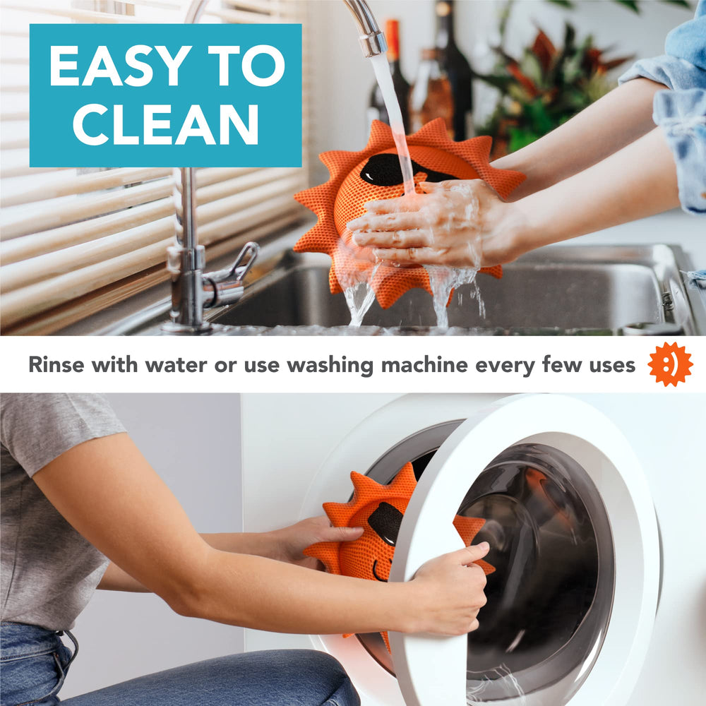 BubbyShine interior detail sponge cleaning tub surfaces for easier maintenance