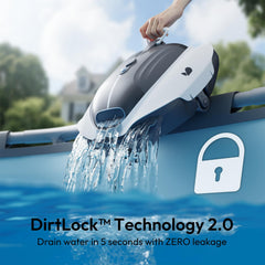 BUBLUE Bubot 300P suction port close-up showing Bluehole suction for deeper cleaning