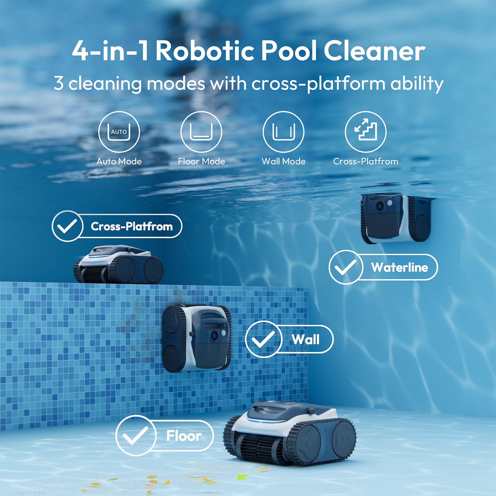 BUBLUE Bubot 700 brush detail displaying active rollers for improved scrubbing action