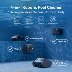 BUBLUE Bubot 700 open filter canister capturing fine debris efficiently