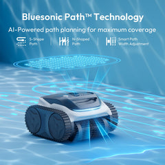 BUBLUE Bubot 700 climbing pool wall demonstrating reliable wall and waterline cleaning