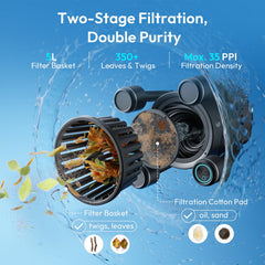 BUBLUE BuVortex V5 close-up brush and suction port demonstrating strong pickup