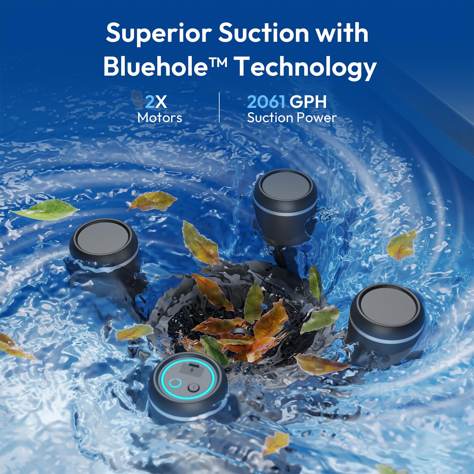 BUBLUE F10 open 5L filter box displaying dual-layer basket and filter pad efficiency