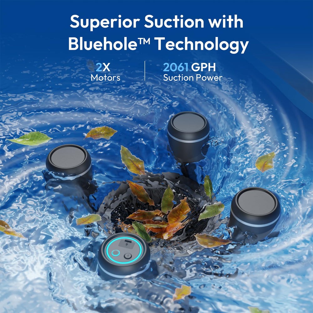 BUBLUE F10 open 5L filter box displaying dual-layer basket and filter pad efficiency