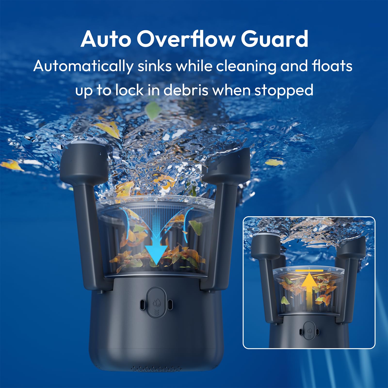BUBLUE F10 LED indicators illuminated at night for easy retrieval and status visibility