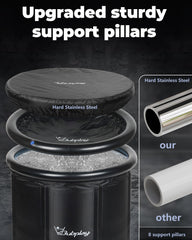 Bubplay bottom drain valve and hose for low-mess fast water removal