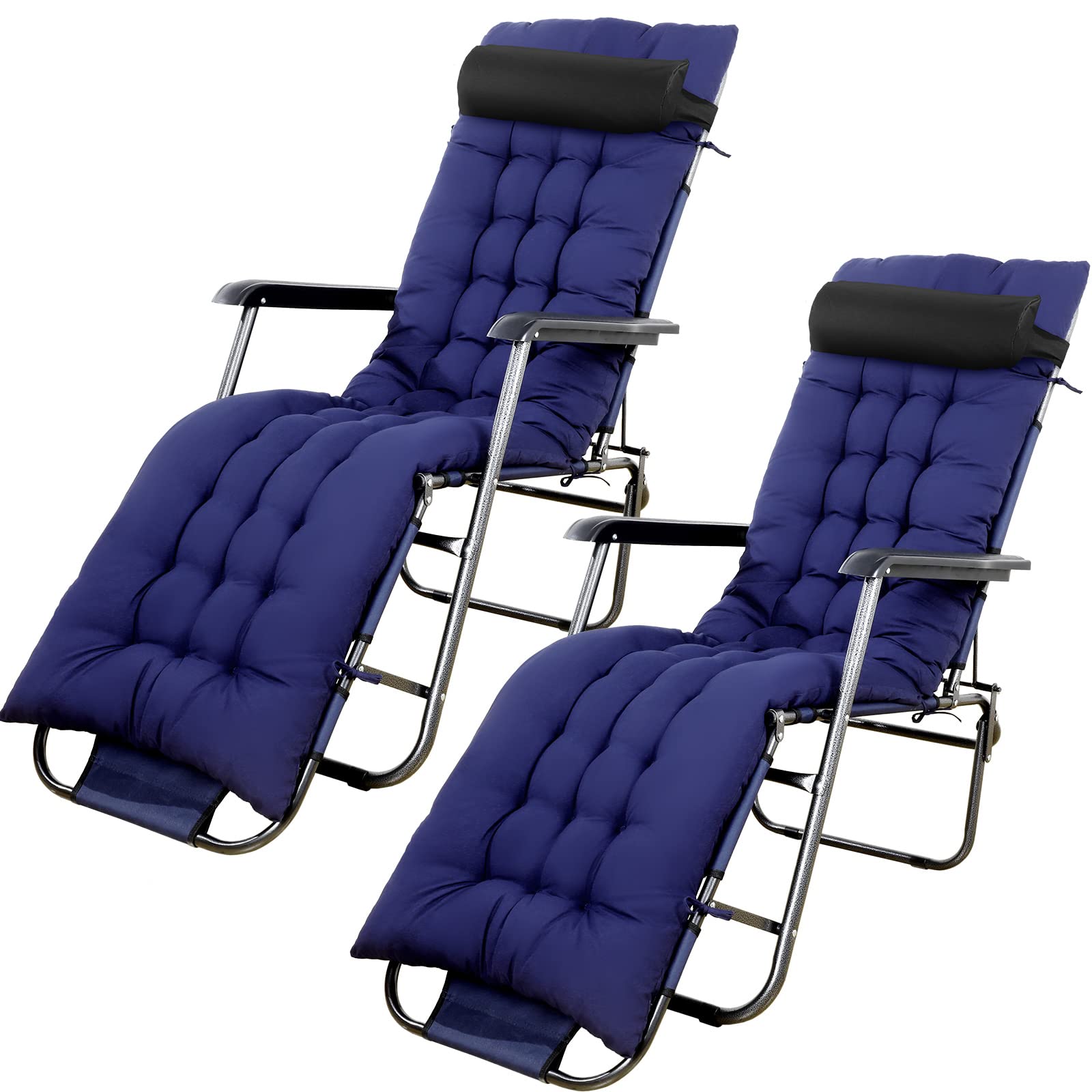 Bucherry front view navy chaise cushion adding comfortable padding