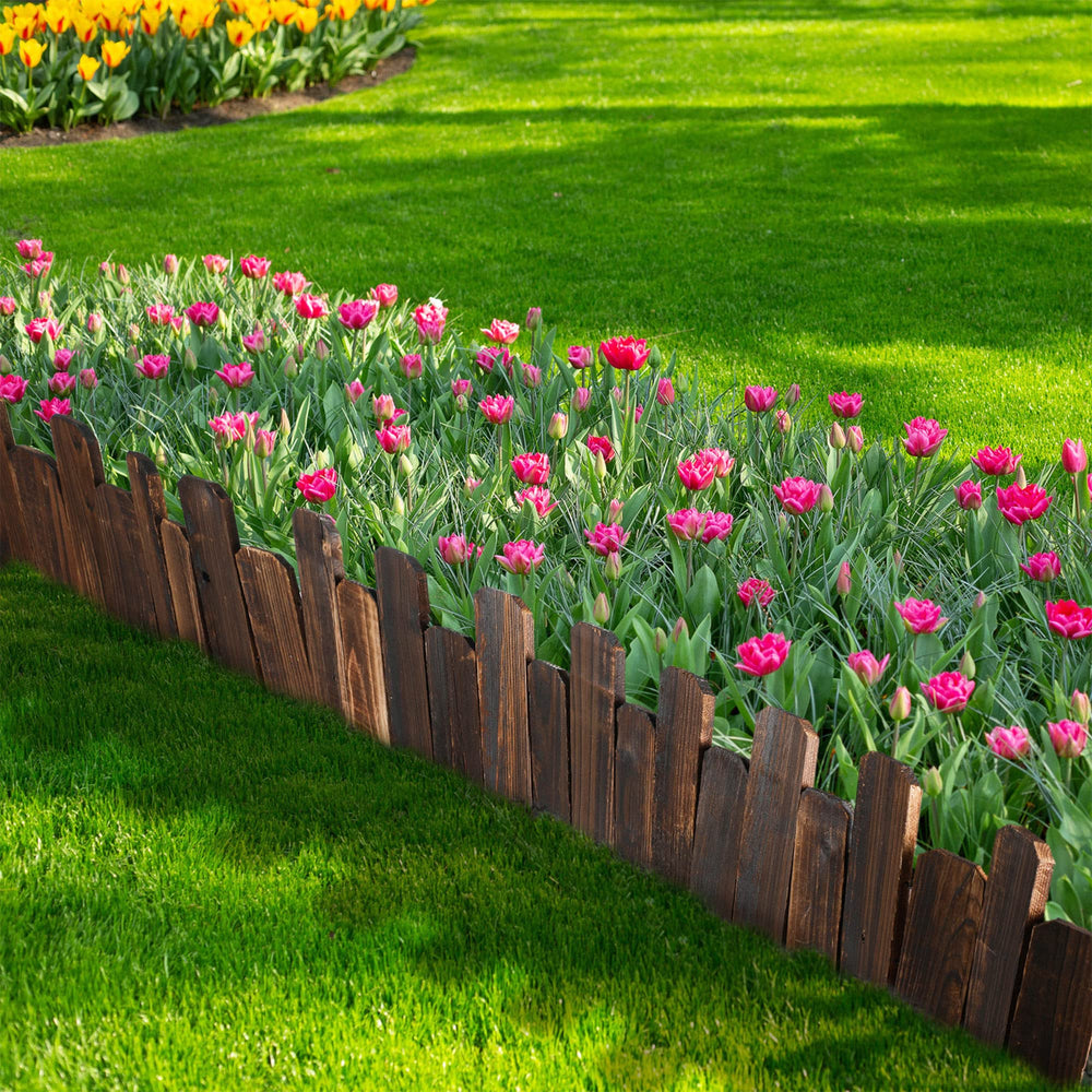 Bucherry curved border installed around garden bed, neat edging benefit