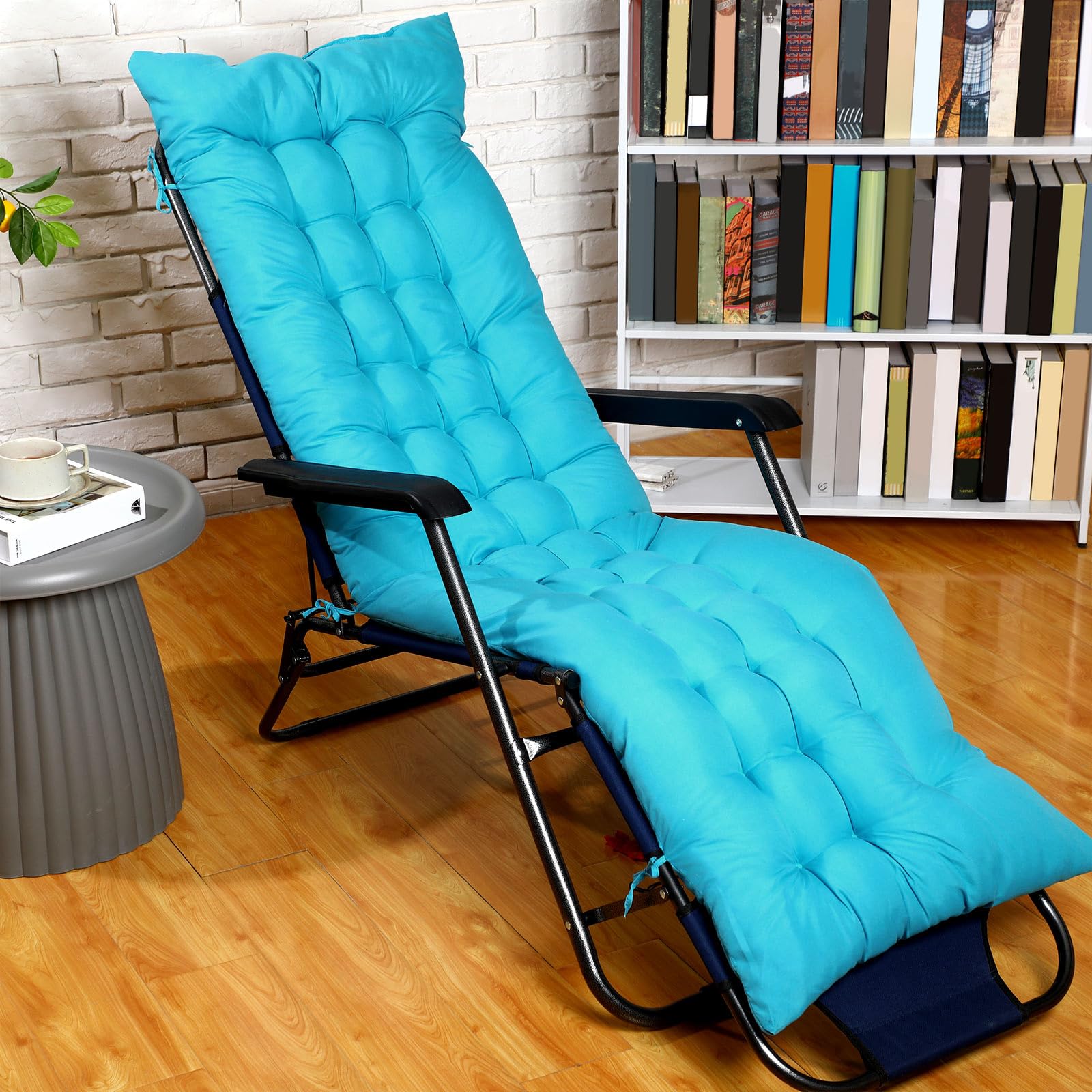Bucherry cushion in an outdoor lifestyle scene with a person relaxing to show comfort and decor fit