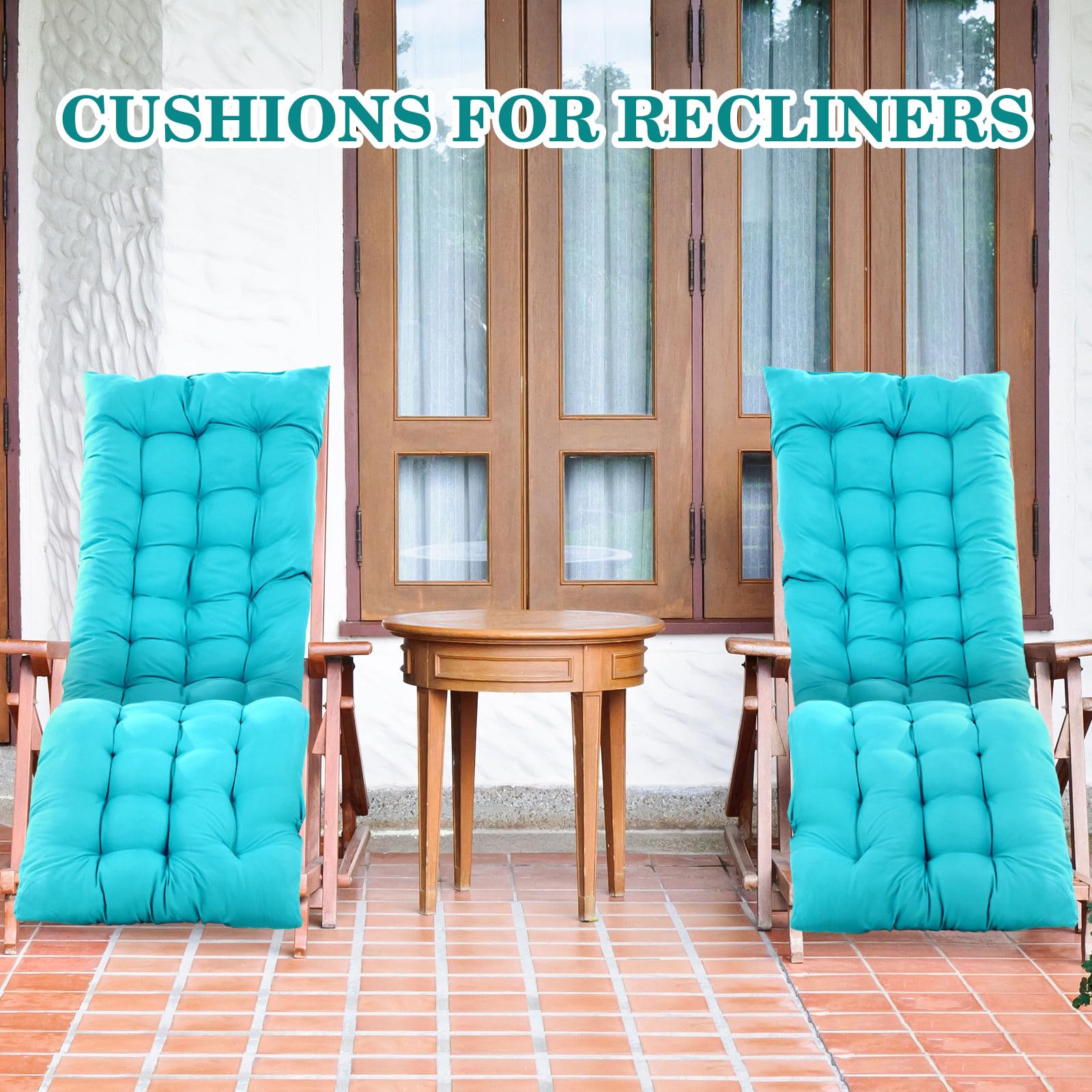 Bucherry chaise cushion placed on a patio lounge highlighting weather-ready style and relaxed seating