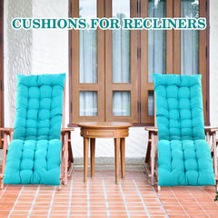 Bucherry chaise cushion placed on a patio lounge highlighting weather-ready style and relaxed seating