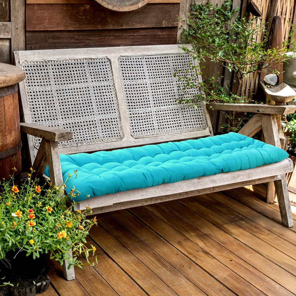 Bucherry cushion next to a chaise for scale to illustrate 67x19 inch sizing and proper fit