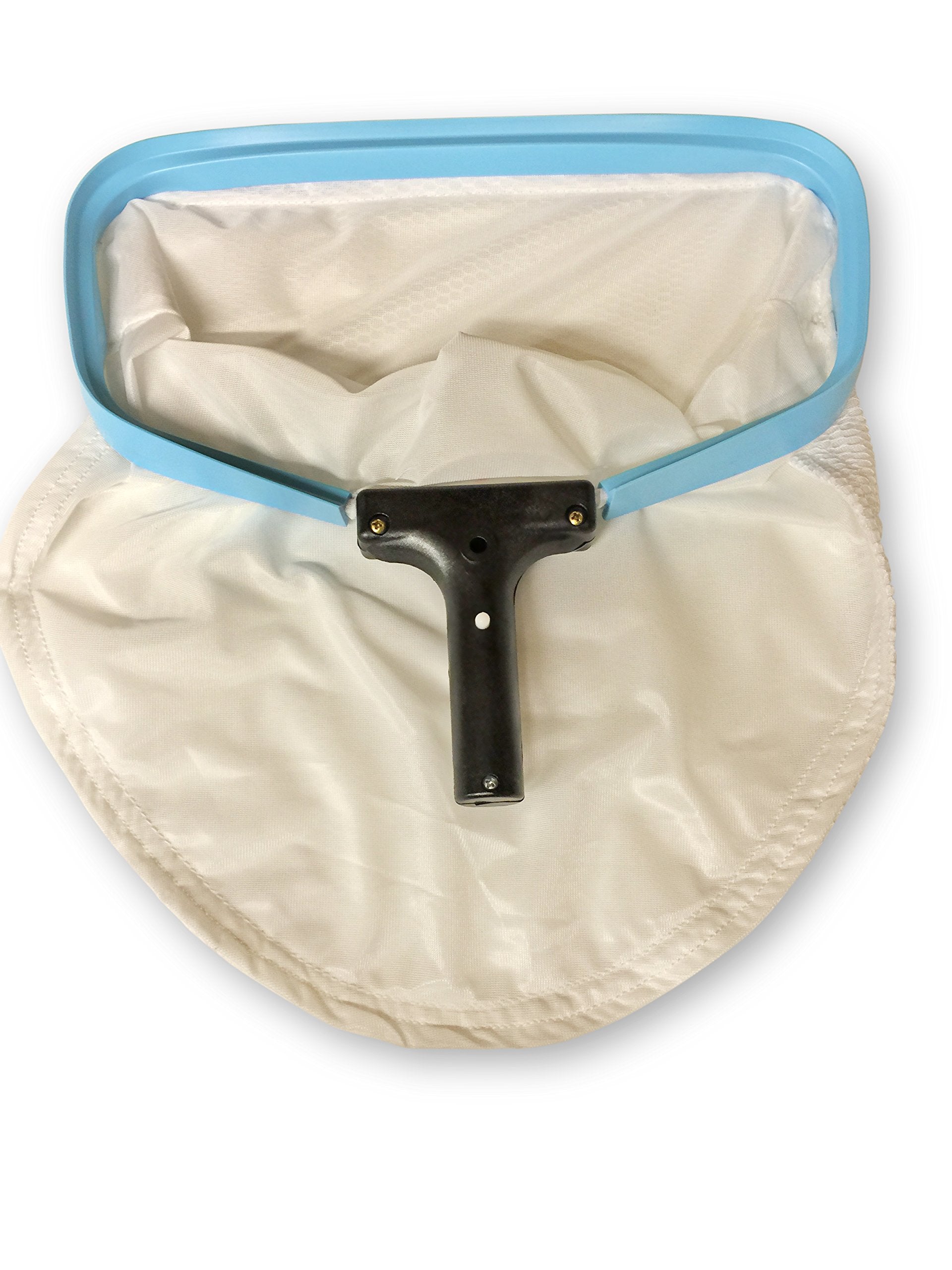 BUCKET PROS Triluca skimming leaves from a hot tub demonstrating improved surface cleanliness