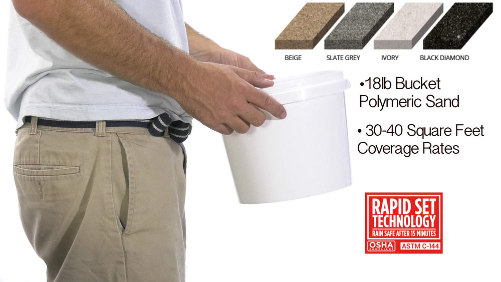 Close-up of BuddingCo polymeric sand grains showing uniform texture for strong joints