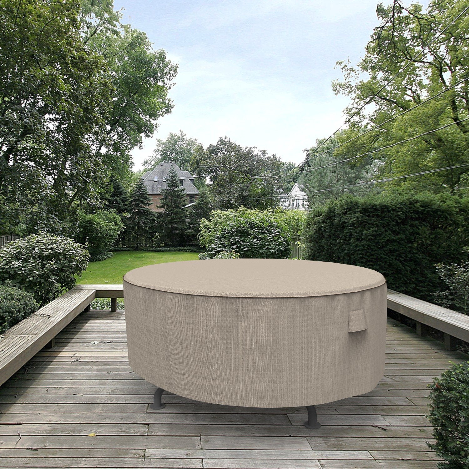 Budge lifestyle patio setting demonstrating stylish protection outdoors