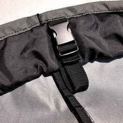 Budge image of sewn-in air vents improving airflow to reduce trapped moisture