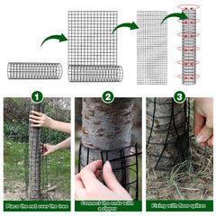 Budiwati metal U-shaped stake installed at base providing stable guard anchoring