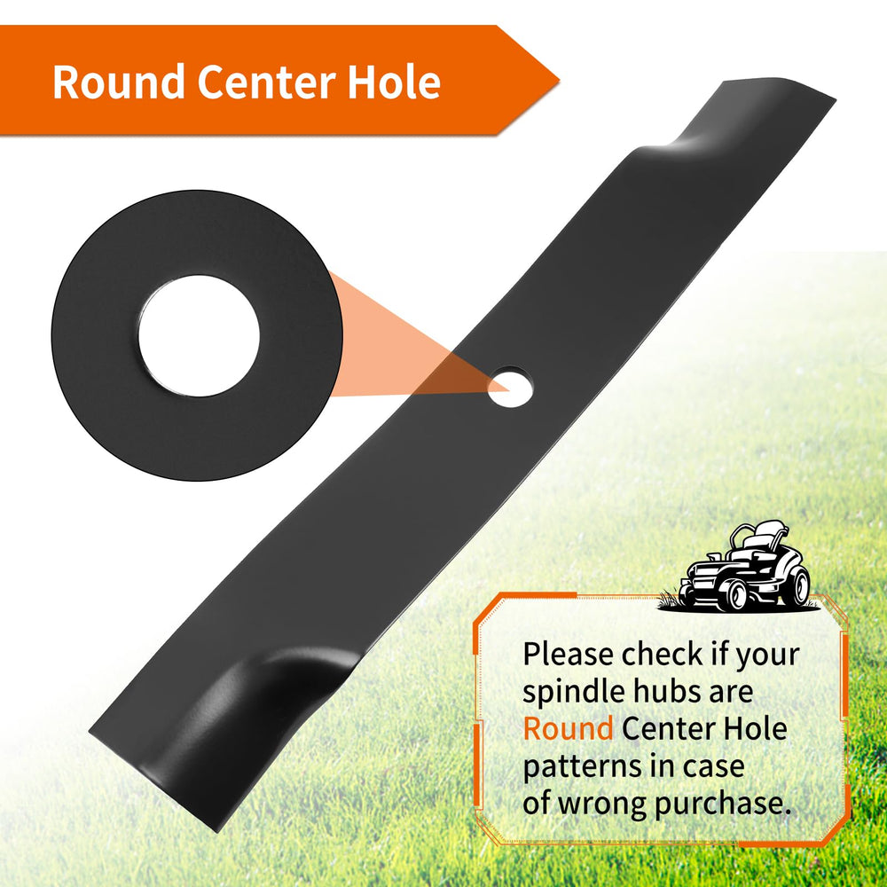 budrash detail of 7/8 inch center hole and mounting profile for secure blade fitment