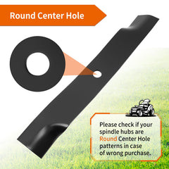 budrash detail of 7/8 inch center hole and mounting profile for secure blade fitment