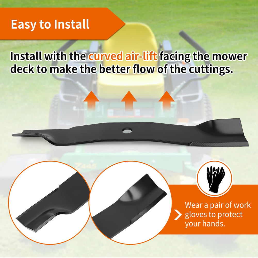 budrash blades installed on a 60 inch deck demonstrating correct fit and improved airflow