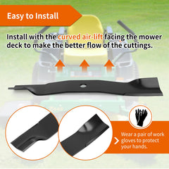 budrash blades installed on a 60 inch deck demonstrating correct fit and improved airflow