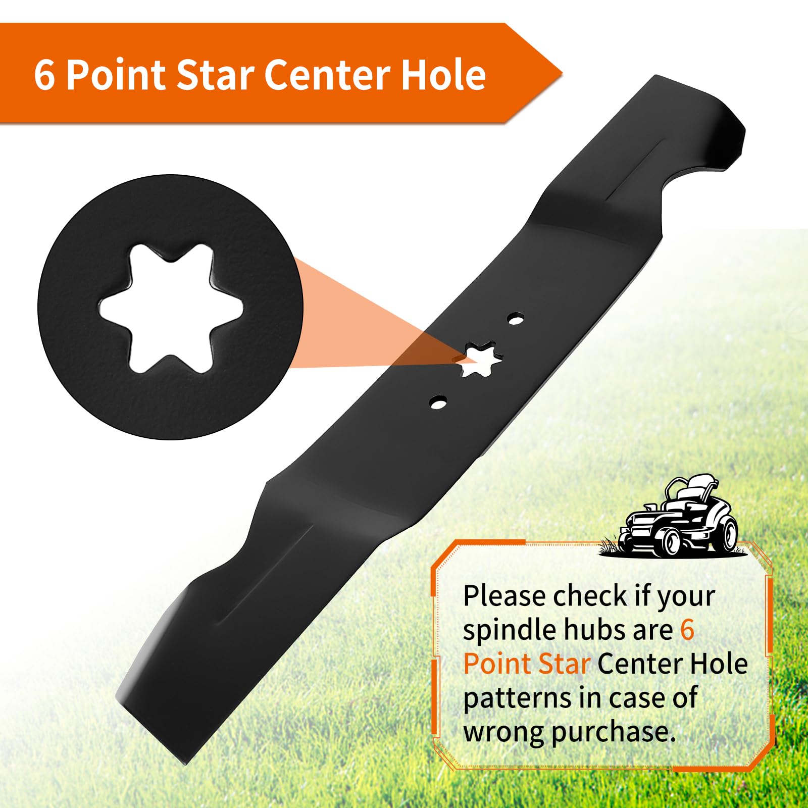 budrash detail of 6-point star center hole and side holes, matches OEM fitment