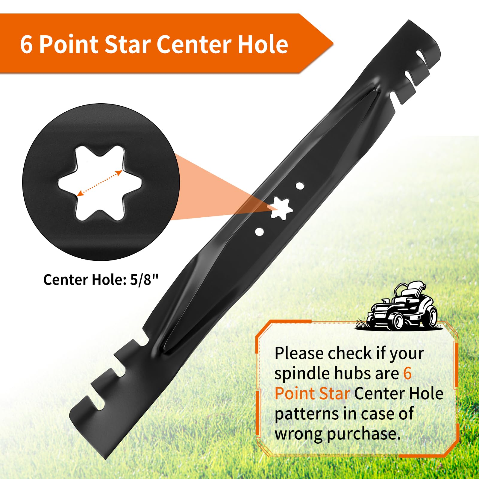 budrash center 6-point star mount detail proving correct fit and stability