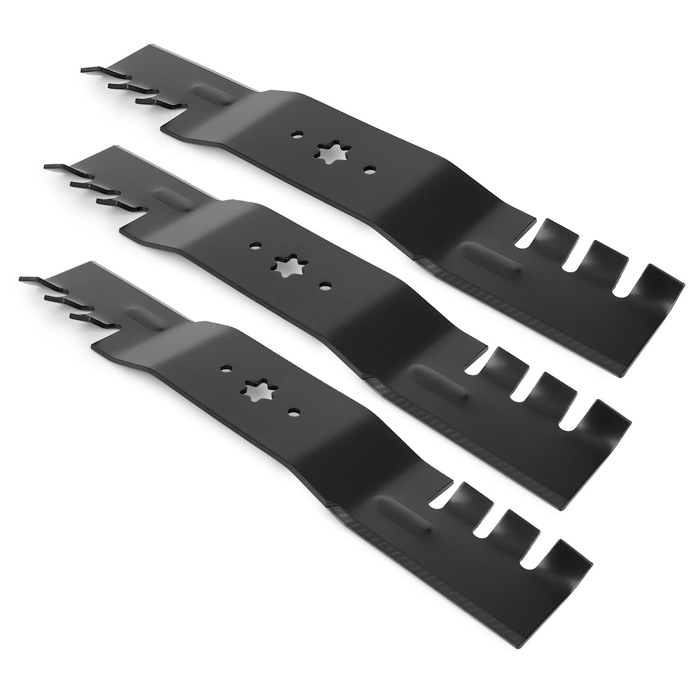budrash front packaging showing 54-inch mulching blade set and fit details