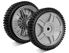 budrash front wheels packaging view showing two 8-inch replacement wheels and benefits of OEM fit