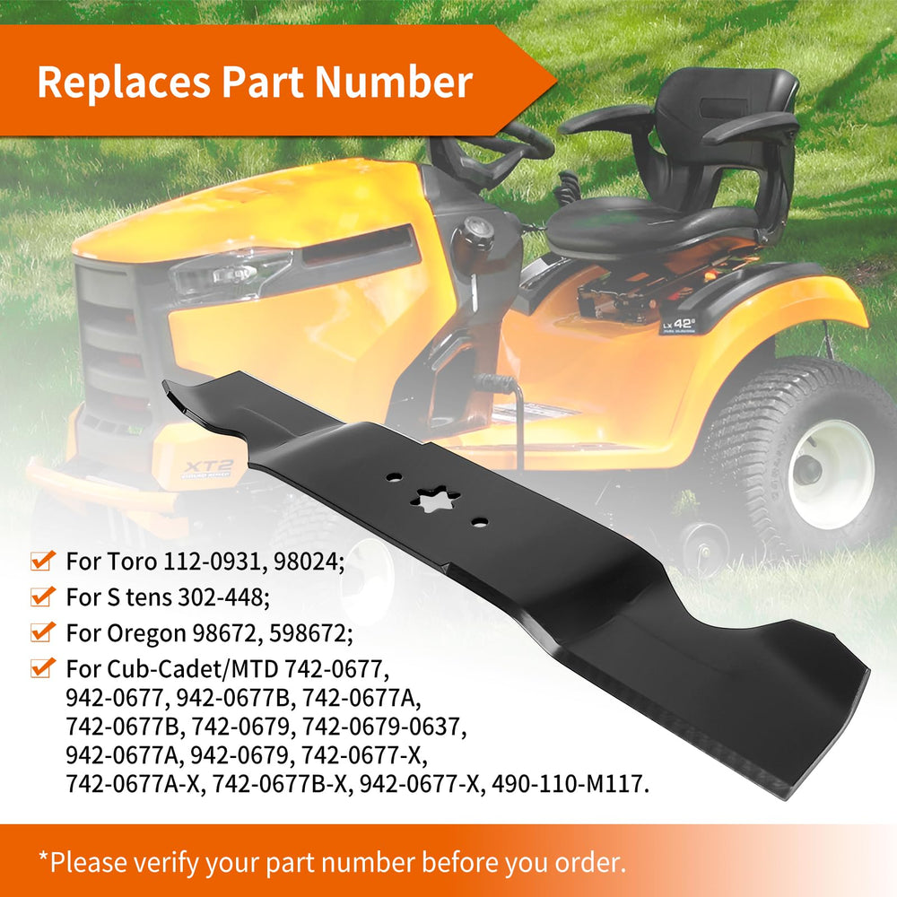budrash blade installed under 54" deck in use, reduces clogs while mowing