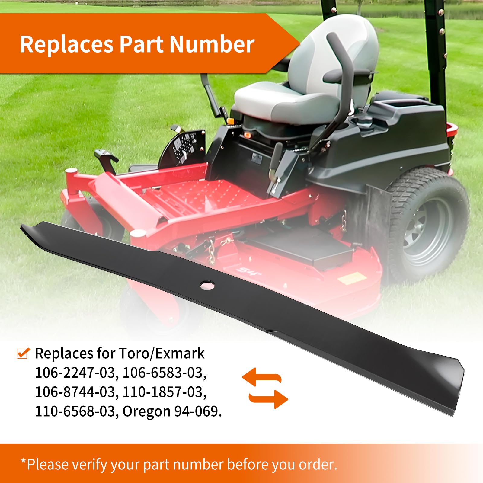 budrash blade installed on Toro deck demonstrating improved clipping flow benefit